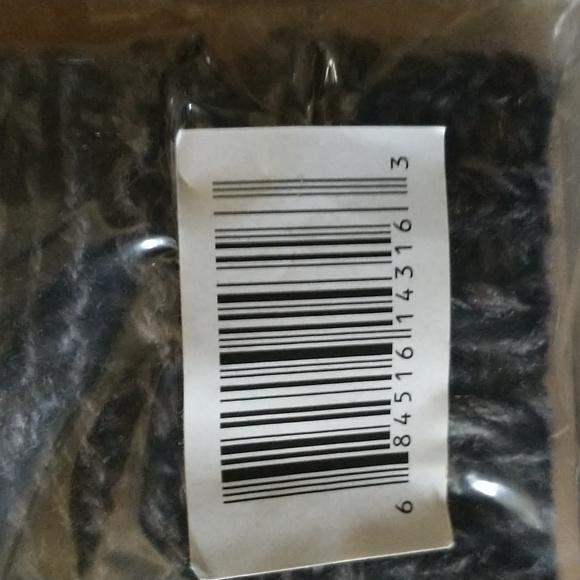 BearPaw Boot Toppers , Adult One Size Fits All, , Black and grey. - Picture 3 of 3